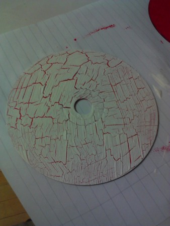 Po akrylke, po lepidle Herlkules, natreté latexom a fénované 